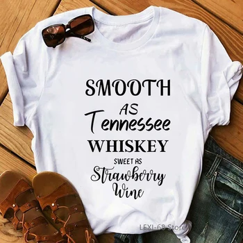 Gluda Kā Tennessee Viskijs Salda kā Zemeņu Vīns vēstuli izdrukāt, t krekls sievietēm smieklīgi vasarā, rudenī, ziemā pamata tshirt drēbes