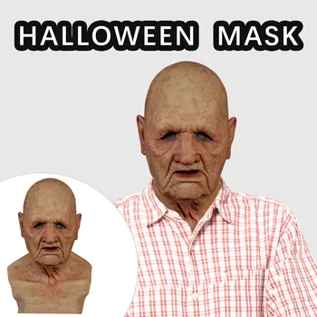 Vēl Mani-Vecākais Halloween Brīvdienu Smieklīgi Maskas Supersoft Vecs Vīrietis Pieaugušo Lateksa Galvas Maska, Kostīms Puse Piegādēm #40