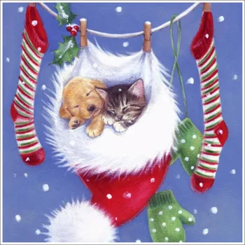 Jaunā Gada, Ziemassvētku Rotājumi Mājās Ziemassvētku Rotājumi Navidad Natal Saldēti Dekoratīvās Ziemassvētku Kaķu un Suņu Spilvena Vāka