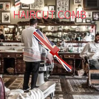 Profesionālās karstumizturīga matu ķemme, limited edition Britu karoga stila matu ķemme, frizētava, frizieru salons rīks