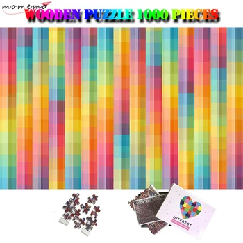 MOMEMO Krāsu Izaicinājums 1000 Gabalos Milzu Grūti Jigsaw Puzzle Pieaugušajiem, Koka Puzzle 1000 Gabaliņu Puzles, Rotaļlietas, Izglītības Rotaļlieta Dāvana