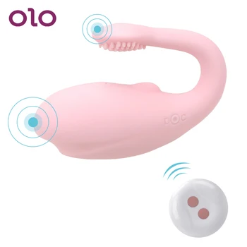 OLO 10 Ātrumu Vaļu Lēkt Olu Vibrators Bezvadu Tālvadības pults USB Uzlādes Stimulēt Klitoru Seksa Rotaļlietas Sievietēm Masturbator