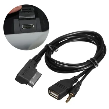 AUX saskarne Mūzikas MDI AMI MMI Interfeiss USB+ChargerSupports USB interfeisu, lai maksas ,Audi A6L A8L Q7 A3 A1