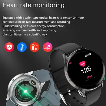 LIGE Jaunu Full Touch Screen Smart Watch Sievietes Sirdi Līmenis Asins Spiediena Monitoru, Sporta Multi-Function IP67 Waterproof Smartwatch