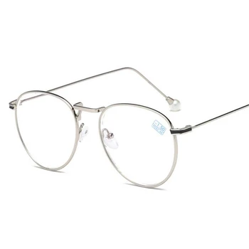 -1.0 -1.5 -2.0, Lai -6.0 Pērle Gatavo Tuvredzība Glāzes Par Sievietēm Tendence Apaļas Metāla Rāmis Sieviešu tuvredzīga Brilles