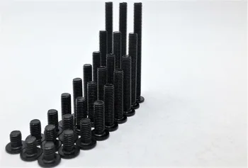 50gab 3D printeri DIY M5 Zema Profila Skrūves M5*30/35/40/45/50/55/60/65mm Melna Krāsa