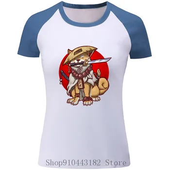 Japānas Anime Akita Samurai Ronin T-Krekls Awesome Kawaii Shiba Suns Inu T Krekls Dzīvnieku Mīļotājiem Drēbes Sievietēm paliekas uzmanīgi Suns T XXXL