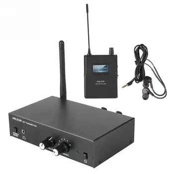 UHF Stereo Bezvadu Uzraudzīt Sistēmas 670-680MHZ 100-240V Profesionālās Digitālās Posms-Auss Sākotnējā Raidītāju ANLEON S2