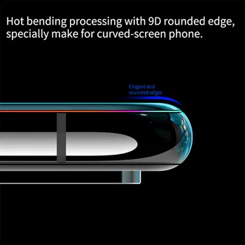 NILLKIN Pilnībā Segti Pilnībā Līme 3D DS MAX Rūdīta Stikla Ekrāna Aizsargs Xiaomi Mi 10 Pro 9D Noapaļota Mala Izliekta