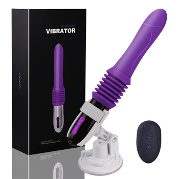 Automātiskā Teleskopiskie Vibrators, Dildo Ar Piesūcekni G Spot Vibrators Seksa Rotaļlieta, Paredzēta Sievietēm Ar Roku-Bezmaksas Anālais Vibrators Masāžas Orgasma
