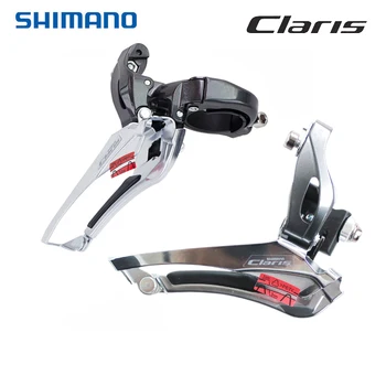 Shimano Claris FD-R2000 Priekšējo Pārslēdzēju Road Bike Velosipēdu 2x8 Ātrums R2000 priekšā derailleurs Braze uz / Clamp 31.8 mm Melns