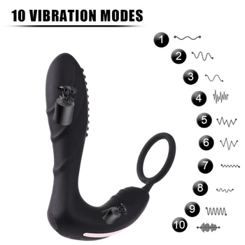Bezvadu Tālvadības Vīrietis Masieris Silikona Anālais Vibrators 10 Ātrumu Butt Plug Seksa Rotaļlietas Vīriešiem Masturbator Amerikas Savienotās Valstis