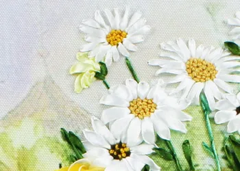 Rokdarbi,DIY Lentes Cross stitch Komplekti Izšūšanas komplekts, Dzeltens Rozes Mīl ziedus Krustdūrienā handwork Kāzu Sienu Dekori