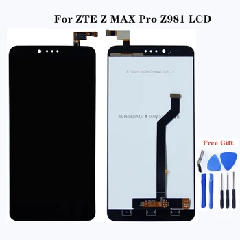 Augstas kvalitātes ZTE Z Max Pro Z981 LCD Displejs ar liela izmēra skārienjutīgais ekrāns, digitizer Montāža nomaiņa ZTE Z981 Telefonu Detaļas