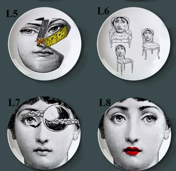 Eiropas MILĀNAS Stila Plāksnes Sejas Piero Sienas Karājas Ēdiens Dekoratīvās 8 Collas 6 Collas Keramikas plāksnes