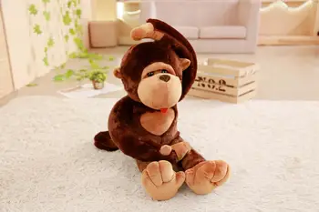 1PC Milzu Pērtiķis Gibbon Orangutan Pildījumu Lelle Plīša Rotaļlietas, Bērnu Miega Nomierinātu Dzīvnieku Gorilla Lelle Bērniem Dzimšanas diena Ziemassvētku Dāvanu