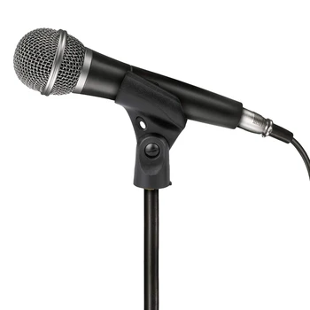 Universāla Mikrofona Klipu Turētājs ar 5/8 Collu Vīrietis, lai 3/8 Collu Sieviešu Uzmavu Adapteriem, Melns