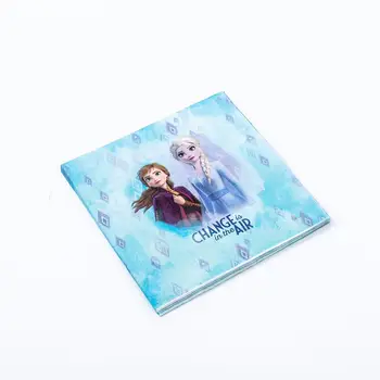 Saldēti Disney Princess Puse Piederumi Papīra Kausa+Plate+Autiņu Galda Piederumu Komplekts Bērniem Meitene Saldēti 2 Elsa Tēmu Dzimšanas Dienas Svinības Rotā