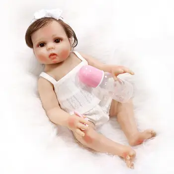 NPK 48cm Baby Lelle Simulē Silikona Bebe Atdzimis Lelle Bērnu Dzimšanas dienas, Ziemassvētku Dāvanas