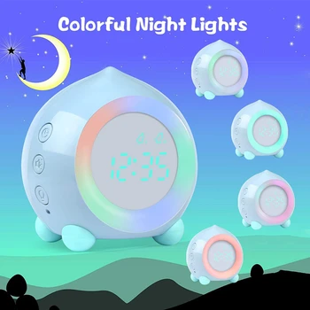 Kids Smart Alarm Clock bluetooth Funkciju, 7 Krāsas Maiņa Guļamistaba Studentu Pamosties Ciparu Displejs Galda Pulkstenis, Miega Taimeris