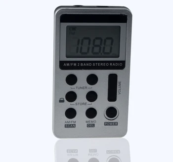 Mini Portatīvo Stereo Radio Handheld Digital FM ESMU Divas Joslas Atskaņotājs, Skaļrunis Litija Baterija Lādējams