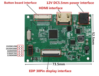 Par N156HGE-EA1/EAL/EA2/EAB/BĒGUMS/EB1/EB2/N156HCE-FR1 LCD Ekrāns Tālvadības Kontrolieris HDMI VGA Audio EDP Vadītāja Kontroles Padome