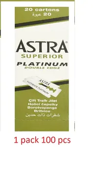 100gab 100 Astra superior žilete platīna griezīgs drošības skūšanās žilešu skuvekli
