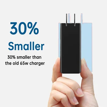 65W GaN USB PD Fast Charger 100W PD Ātri Uzlādēt QC 4.0 3.0 Tips-C (Kabelis MacBook Pro iPhone Nintendo SAMSUNG, HUAWEI XIAOMI