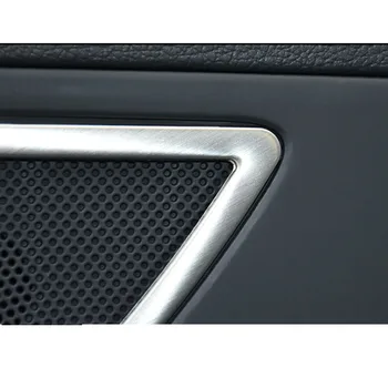Par Hyundai Tucson 2016 2017 2018 Auto stils stick nerūsējošā tērauda, Iekšpusē Durvju Audio Runā Skaņas Gredzens melns pārsegs daļa 2gab