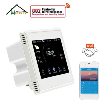 HESSWAY TUYA WIFI Mājas Profesionālo CO2 Gāzu Regulators Krāsu Touch Temperatūras un Mitruma