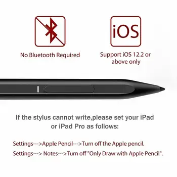 Palmu Noraidījumu Smart Pen Irbuli Zīmuļa Pieskārienu Pildspalva Apple iPad Pro Gaisa 3rd Gen iPad 6. & 7.