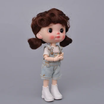 Muziwig leļļu aksesuāri, mīkstās šķiedras Parūkas cute baby ob11 lelle 1/8 BJD/SD Lelles dāvanu rotaļlietu meitene