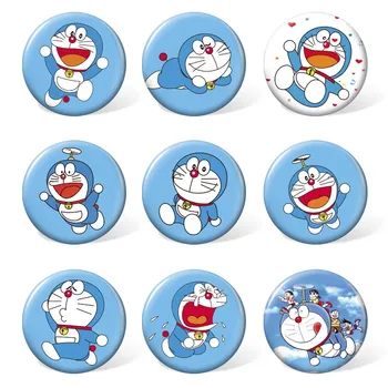 (9pcs/komplekts ) Japāņu Anime Multfilmu Doraemon Žetons Gudrs Kaķis Krāsaina Broša par Zēnu un Meiteni, Apģērbs un Aksesuāri