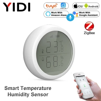 Tuya Smart ZigBee Temperatūras Sensors Mitruma Mērītājs Detektoru Monitoru, Gudru Dzīvi APP Termometru, Higrometru, Alexa, Google Home