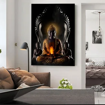 Mūsdienu Budas Kanvas Glezna Plakāti Un Izdrukas Dieva, Budas Sienas Art Attēlu Budisma Par Dzīvojamo Istabu Mājas Dekoru Cuadros