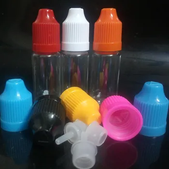 Vairumtirdzniecības 2500pcs Tukšs Skaidrs, PET 10 ML Plastmasas Pudelītes Pilinātāju Ar bērnu aizsardzībai paredzētām Klp acu pilieni E-cigarešu eļļas pudeles