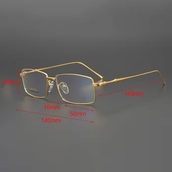 Cubojue 24k Zelta, Titāna Brilles Rāmis Vīriešu, Augstas Kvalitātes Zīmolu Brilles Man Pilna Loka Briļļu Ultra Light Briļļu