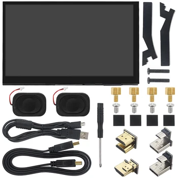 7 Collu skārienjutīgo Ekrānu IPS LCD, 1024x600 Capacitive + 2 Skaļruņi ar Turētāju Aveņu Pi 4 Modelis B/3B+/Jetson Nano/PC/Laptop