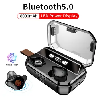 X12 TWS 4000mAh Austiņas Bezvadu Stereo Bluetooth Austiņas Austiņas Ūdensizturīgs Earbuds Ar LED Displeju ar Mic Touch Taustiņu