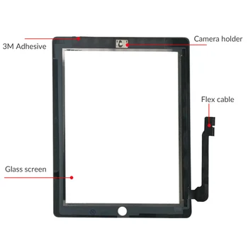 Jauni Touch Screen iPad 3 A1416 A1430 A1403 iPad 4 A1458 A1459 A1460 LCD Ārējā Digitizer Sensors Stikla Paneļa Nomaiņa