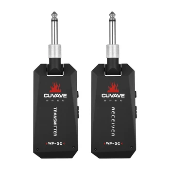 CUVAVE WP-5G Bezvadu 5.8 GHz Ģitāra Sistēma Uzlādējams Audio Raidītājs un Uztvērējs ISM Band Elektriskās Ģitāras Pastiprinātājs