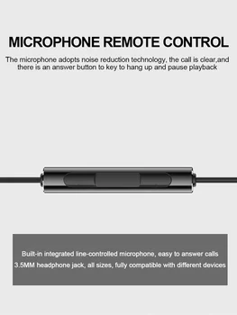 GRMA Smago Bass Stereo 3.5 mm (In-ear Austiņas Austiņas ar Mikrofonu Kontroles Earbuds par Xiaomi Redmi 7. Piezīme Pro HUAWEI P8 P9 P10 Palīgs 9 10
