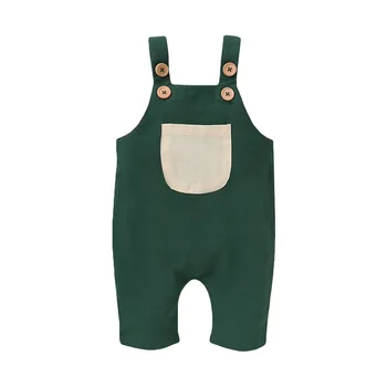 Bbay Romper 2020. Gadam Infant Baby Boy Meitene Drēbes bez Piedurknēm Siksniņa Romper Jumpsuit (Dungriņi) 1Pc Tērpiem 0-18M