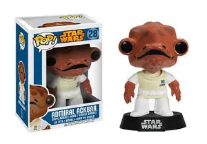 Sākotnējā Funko pop Star Wars - Admirālis Ackbar Vinila Rīcības Attēls Kolekcionējamus Modelis Rotaļlieta ar Oriģinālajā kastē
