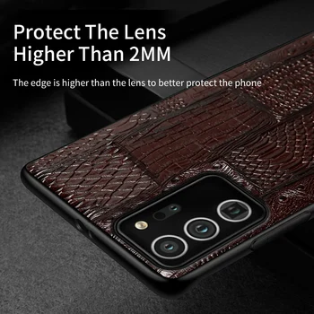 Īstas Ādas Retro Salaist Case For Samsung Galaxy Note 20 Ultra, Ņemiet vērā, 10 Lite 9 8 A20E A31 A50 A71 A51 A40 A41 S8 S9 Plus S20
