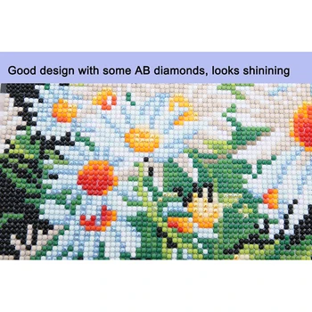 AB Urbt 5D DIY Dimanta Krāsošana Saulespuķu Shiny Diamond 25x35 Ielīmējiet Dimanta Izmēru Sienas Izšuvumi Mozaīkas Mājas Apdare