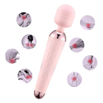 Spēcīgs Mutvārdu Clit Vibratori USB Maksas Av Burvju Nūjiņu Anālais Vibrators Massager Pieaugušo Seksa Rotaļlietas Sievietēm, Droša Silikona Seksa Produkta