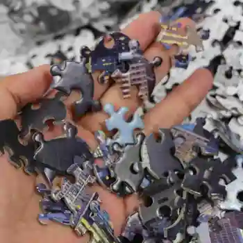 1000pcs Apaļas 3D Puzzle Papīrs Zemes Zvaigžņotām Pilsētas Puzzle Izglītojošas Rotaļlietas Bērniem Dāvanu