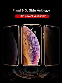 Magnētiskā Privātuma Stikla Tālrunis Lietā par iPhone 11 XR XS Gadījumā Anti-Spiegu 360 Aizsardzības Magnēts Lietā par iPhone 11 Pro 6S 7 8 Vāciņu