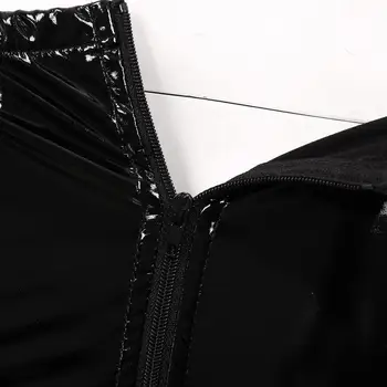 Sieviešu Lateksa Apakšveļas Komplekts Baltā Krāsā Organza Melns Krūšturis+Mini Svārki Erotiska Kluba Slapjš Izskatās, Attvaicētājs Drēbes Sexy Ādas Naktsveļu